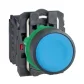 Botão de Impulso Azul 1NA+1NF 22MM XB5AA65 Schneider 