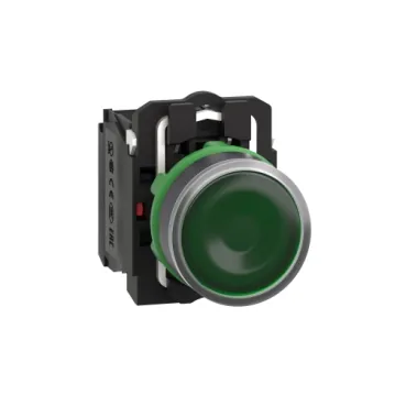 Botão Luminoso Led Verde 1NA+1NF 22MM XB5AW33G5 Schneider 