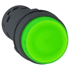 Botão Plastico Impulsão Luminoso Verde 22MM XB7NW33M1 Schneider 