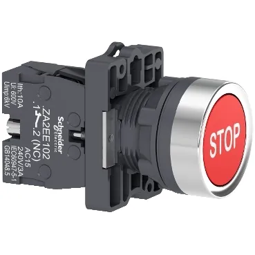 Botão Plástico de Impulsão 22MM XA2EA4342 Schneider