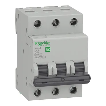 Disjuntor Trifásico 10A 6KA EZ9F56310-BR Schneider