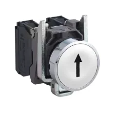 Botão Metalico Retorno por Mola Branco 22MM XB4BA3341 Schneider