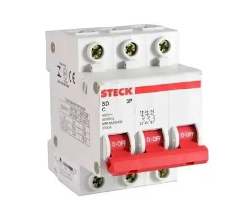 Disjuntor Trifásico 10A SDD63C10 Steck 
