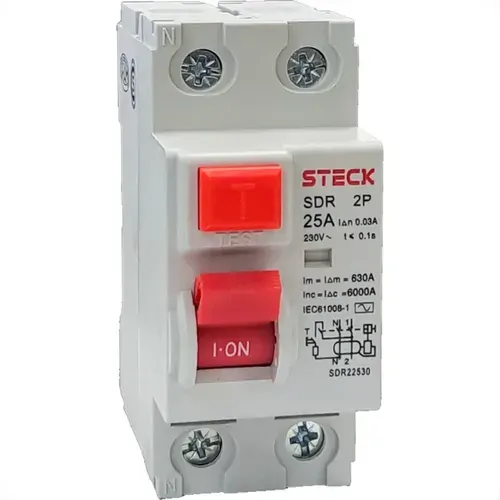 Interruptor Diferencial 2P 25A 30MA SDR22530 Steck 