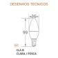 Lampada Vela LED 3W 6500K 7019480 Ledvance 