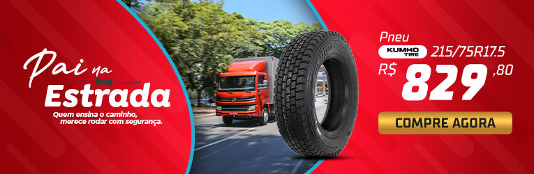3) Pneu 215/75R17.5 Borrachudo 16 Lonas 126/124L KDR01 Kumho