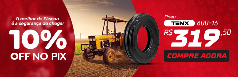 1) Pneu 600-16 8 Lonas TT F2 Tenx (3 Frisos)