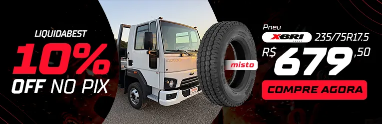 3) Pneu 235/75R17.5 Misto 18 Lonas 143/141J Robusto P1 Xbri