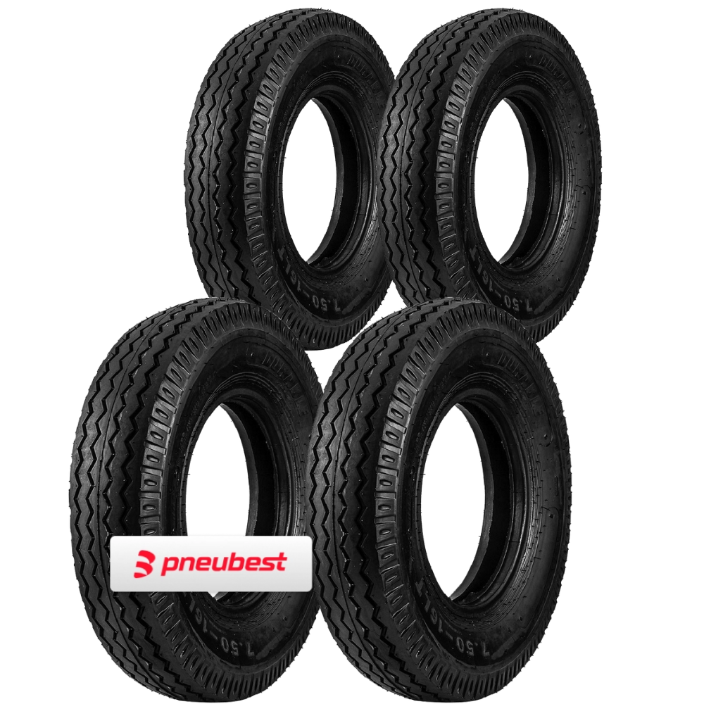 Kit 4 Pneus 7.50-16 Liso 14 Lonas 122/118K DR22 Durable