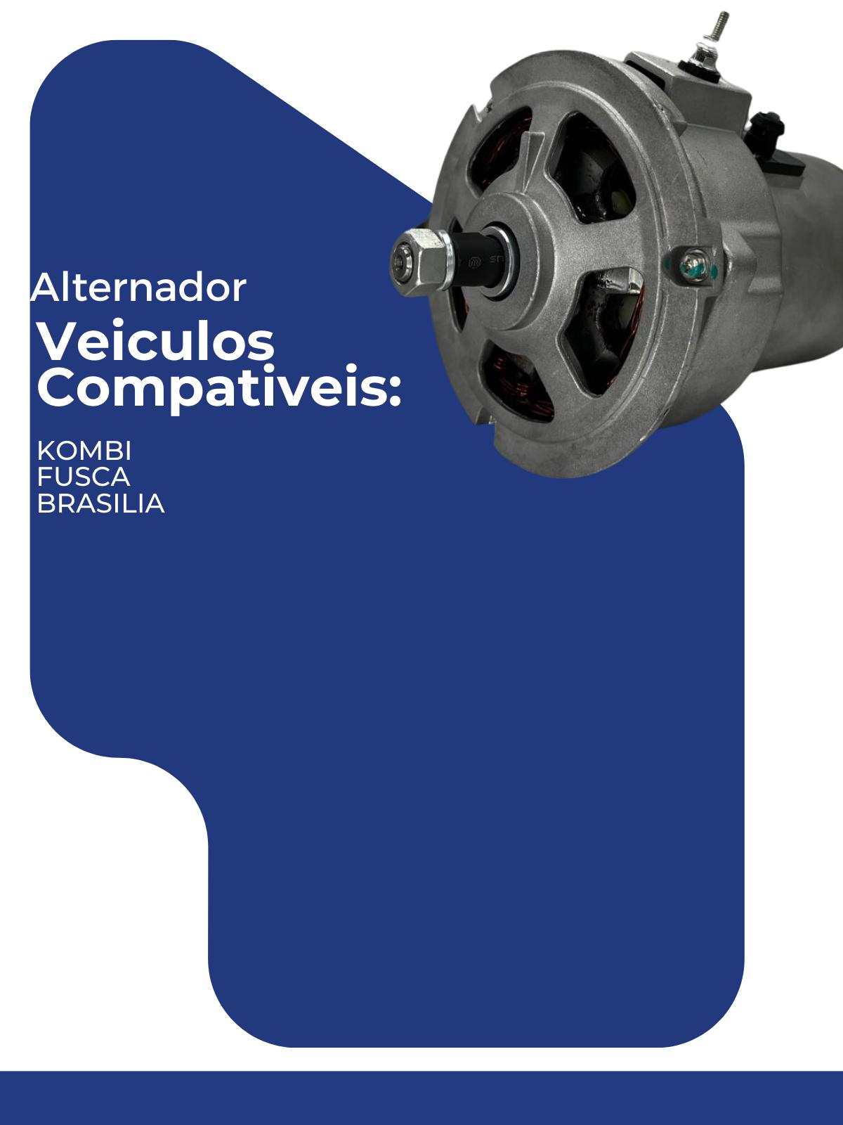Alternador Fusca Brasilia Kombi - Com Suporte