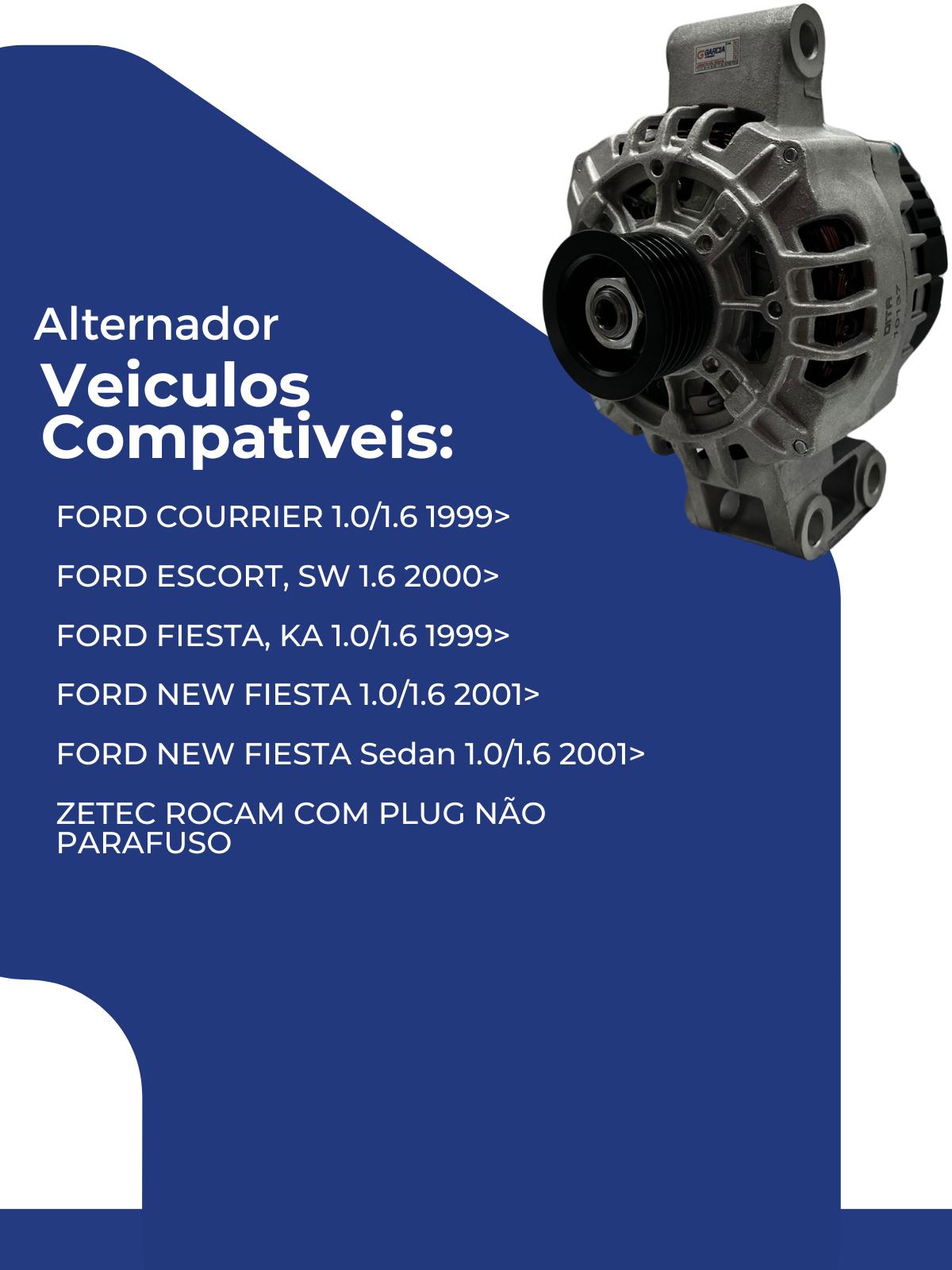 Alternador Ford Fiesta Ka Courrier Escort New Fiesta 12v 90a