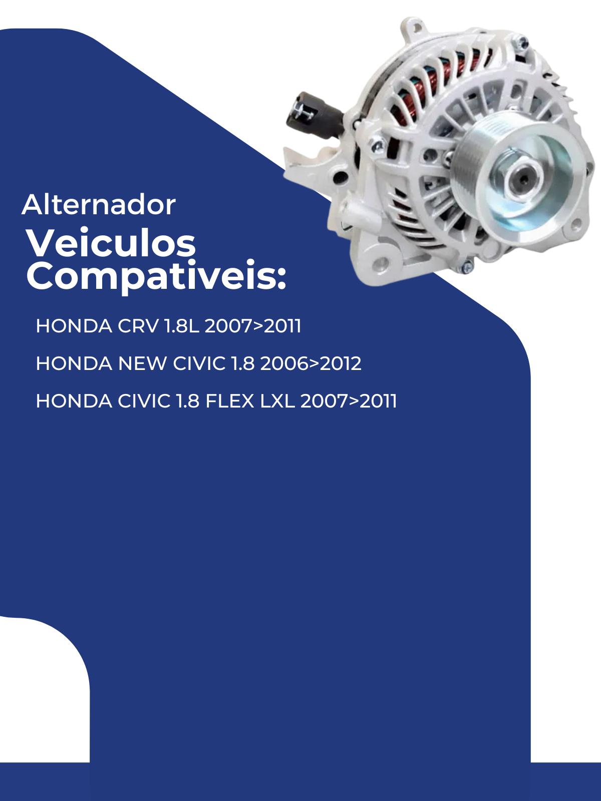 Alternador Honda Civic New Crv, Civic Flex 120a 12v 2006 - 2012