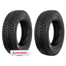 Kit 2 Pneus 215/75R17.5 Borrachudo 16 Lonas 126/124L KDR01 Kumho