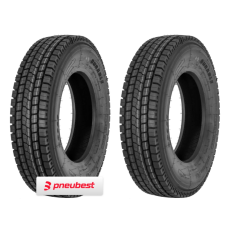 Kit 2 Pneus 275/80R22.5 Borrachudo 16 Lonas 149/146M DR623 Durable