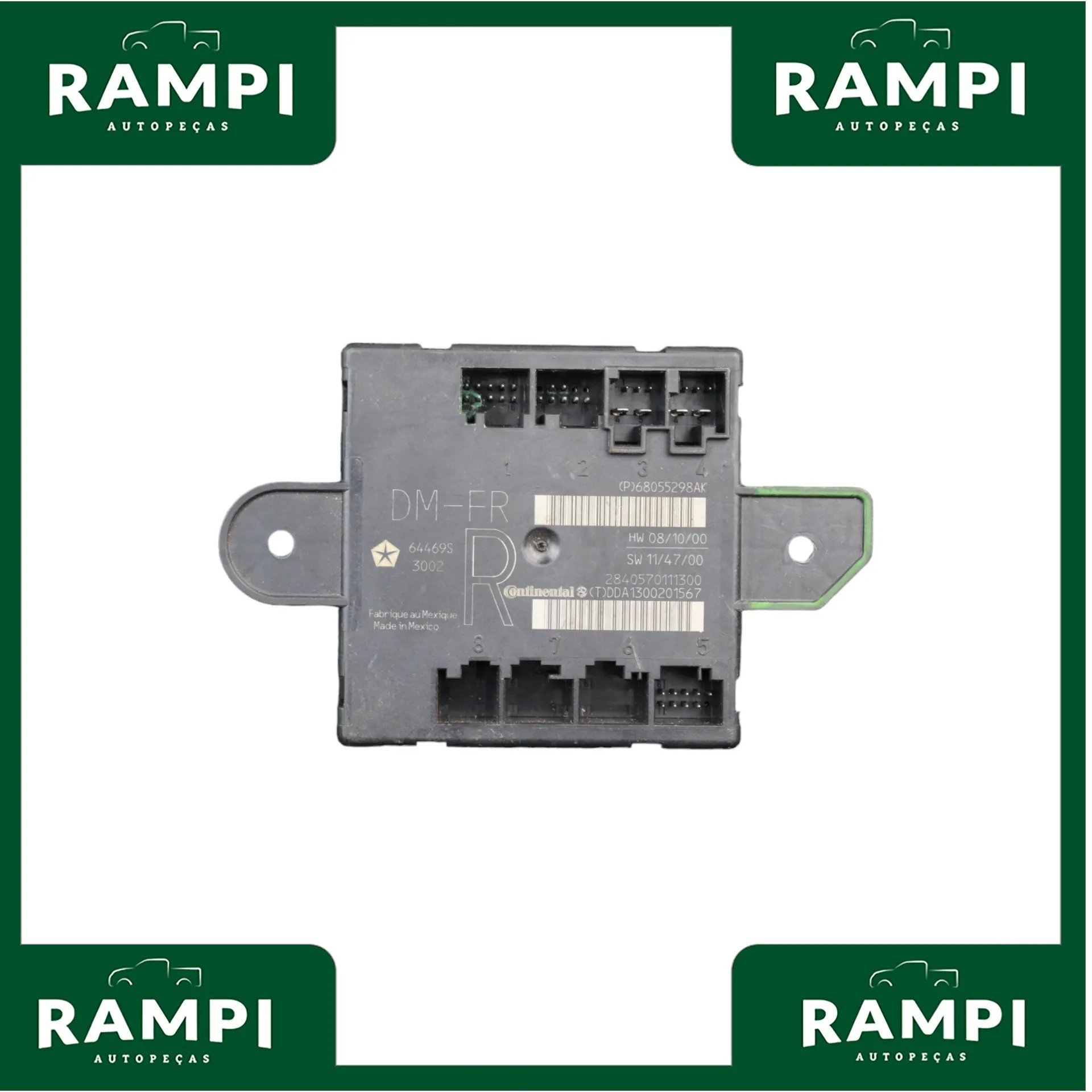 Módulo Central de Porta Dianteira Direita Dodge Ram 2012 68055298ak