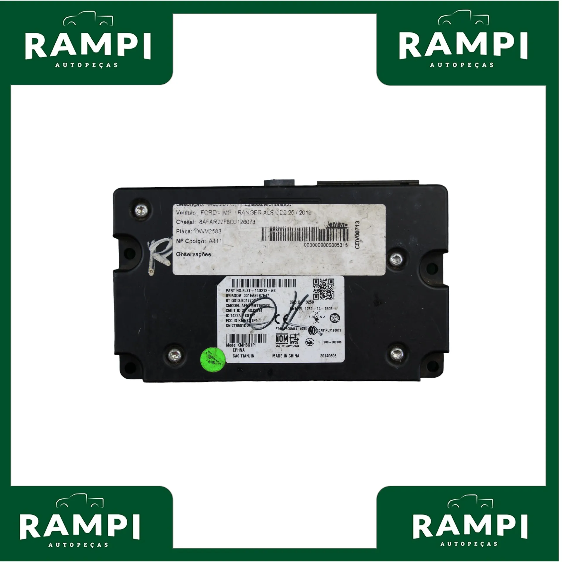Módulo Central Bluetooth Rádio Ranger 2015 fl3t14d212eb