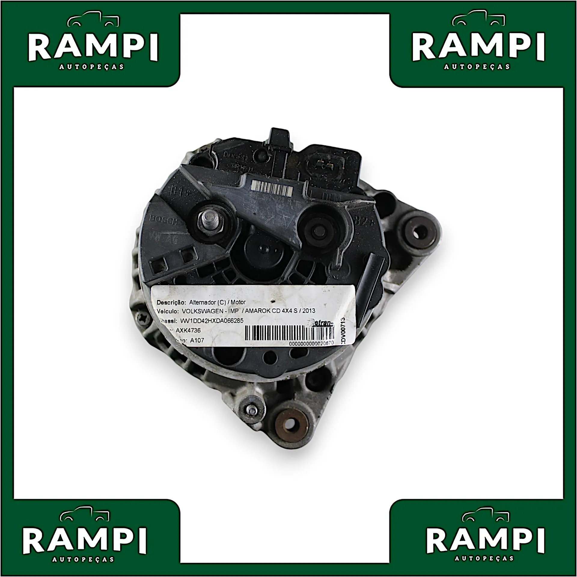 Alternador Volkswagen Amarok 2013 2.0
