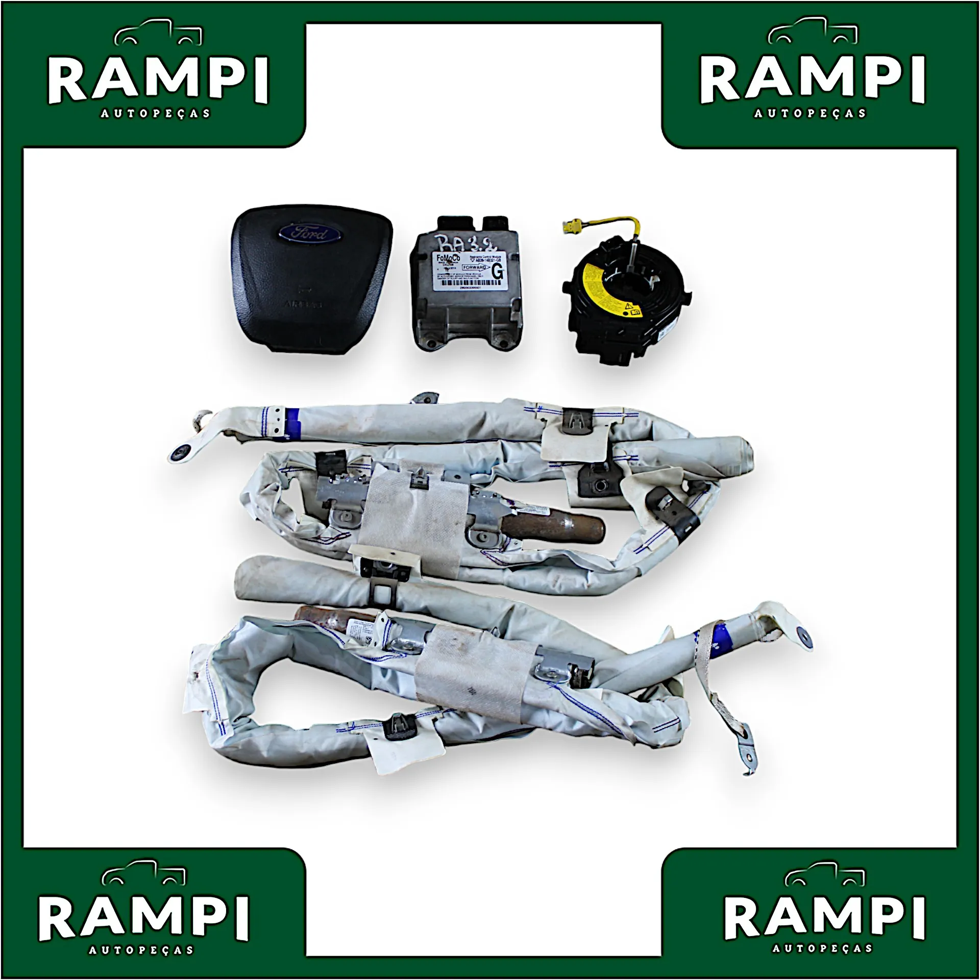 Kit Airbag Ford Ranger 2012 a 2016 (Com Cortinas) ab3914b321gb