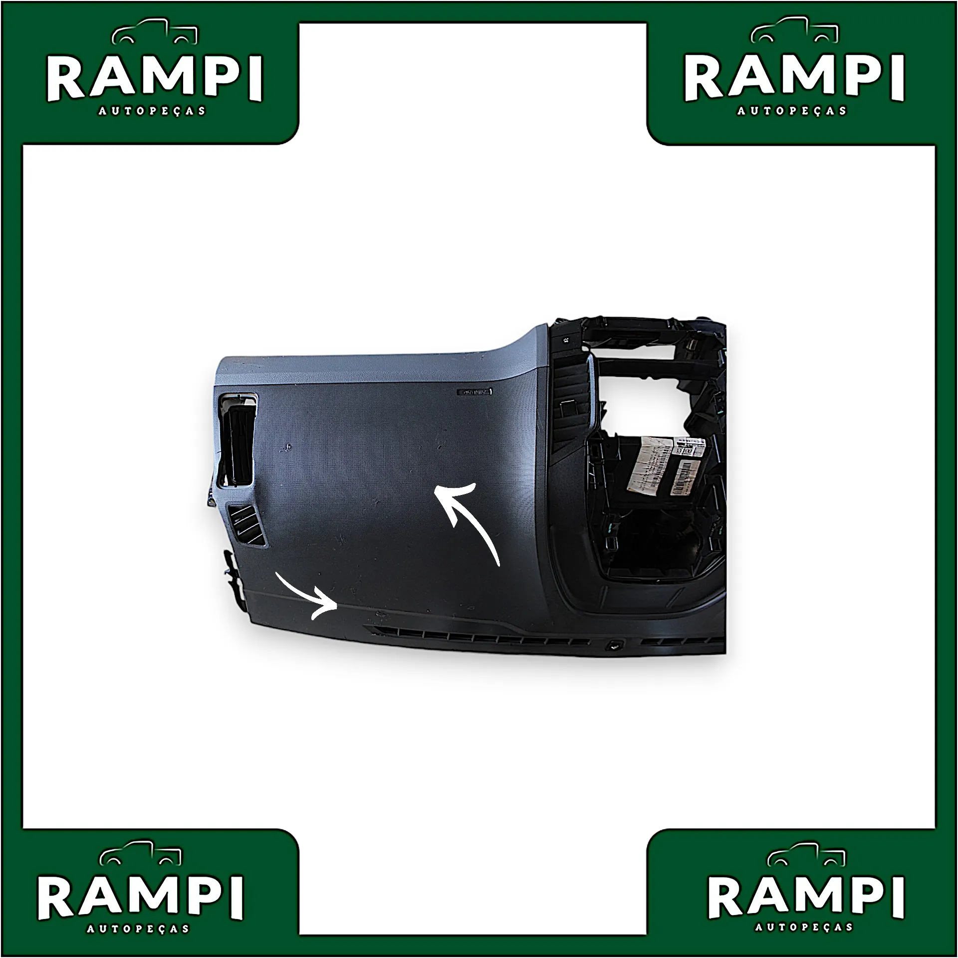 Kit Airbag Ford Ranger 2012 a 2016 (Com Cortinas) ab3914b321gb (Painel com detalhes)