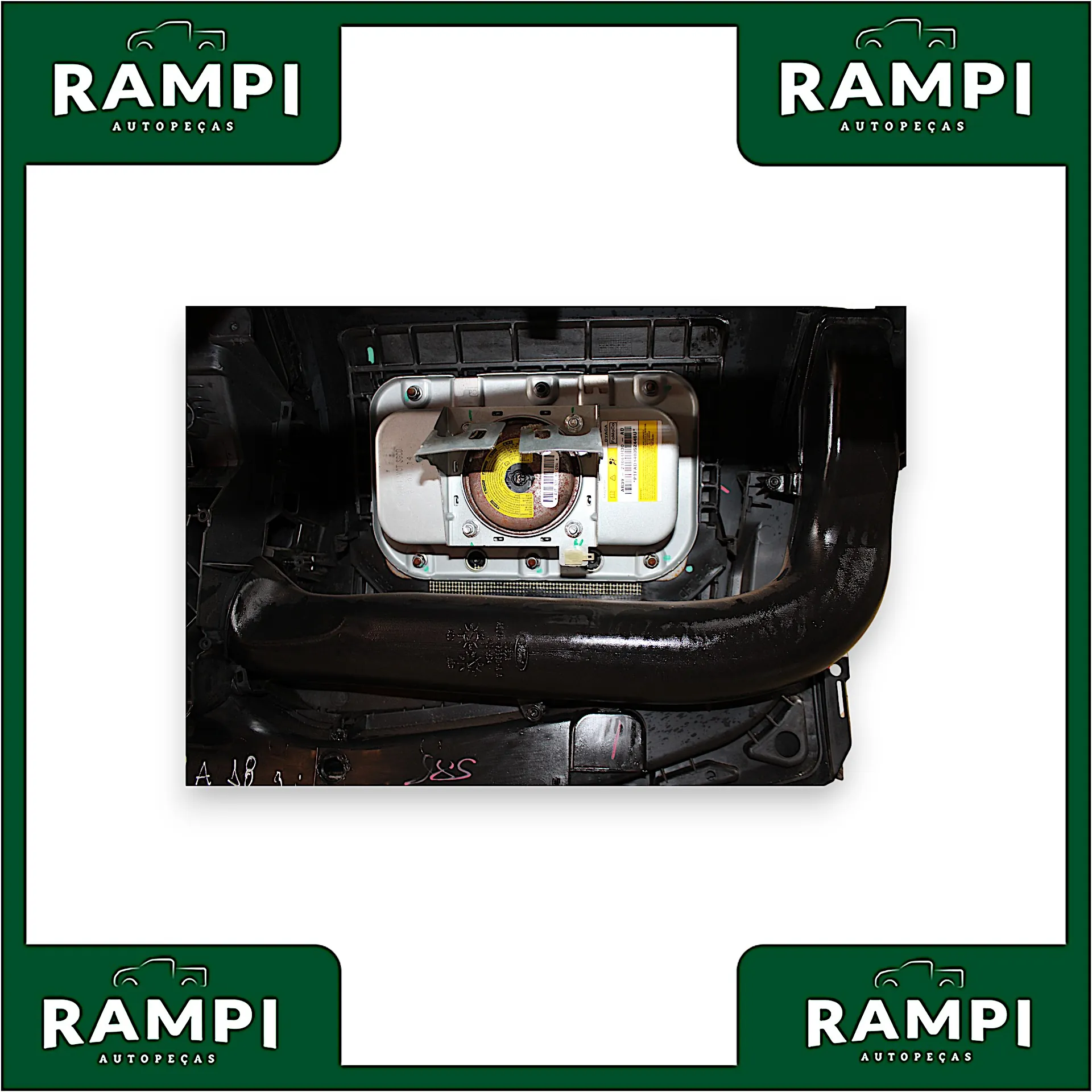 Kit Airbag Ford Ranger 2012 a 2016 (Com Cortinas) ab3914b321gb (Painel com detalhes)
