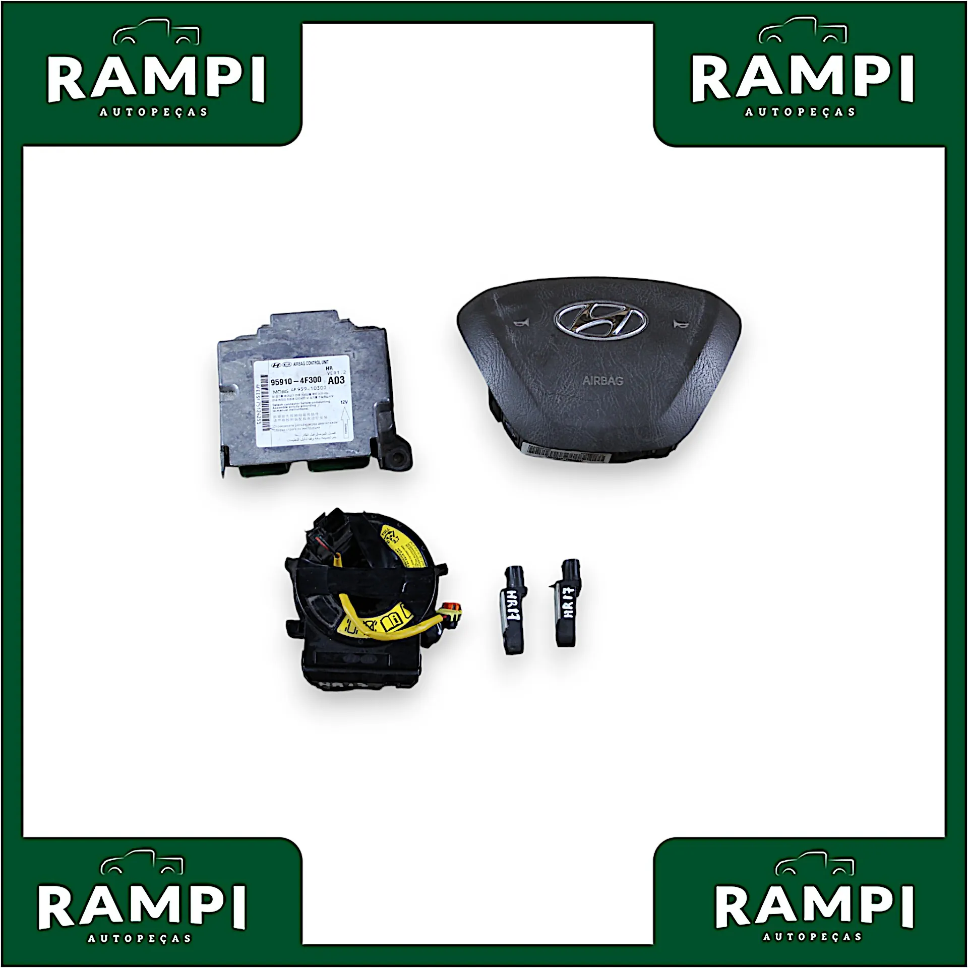 Kit Airbag Hyundai HR 2013 a 2022 959104f300 (Painel Com Detalhes) 