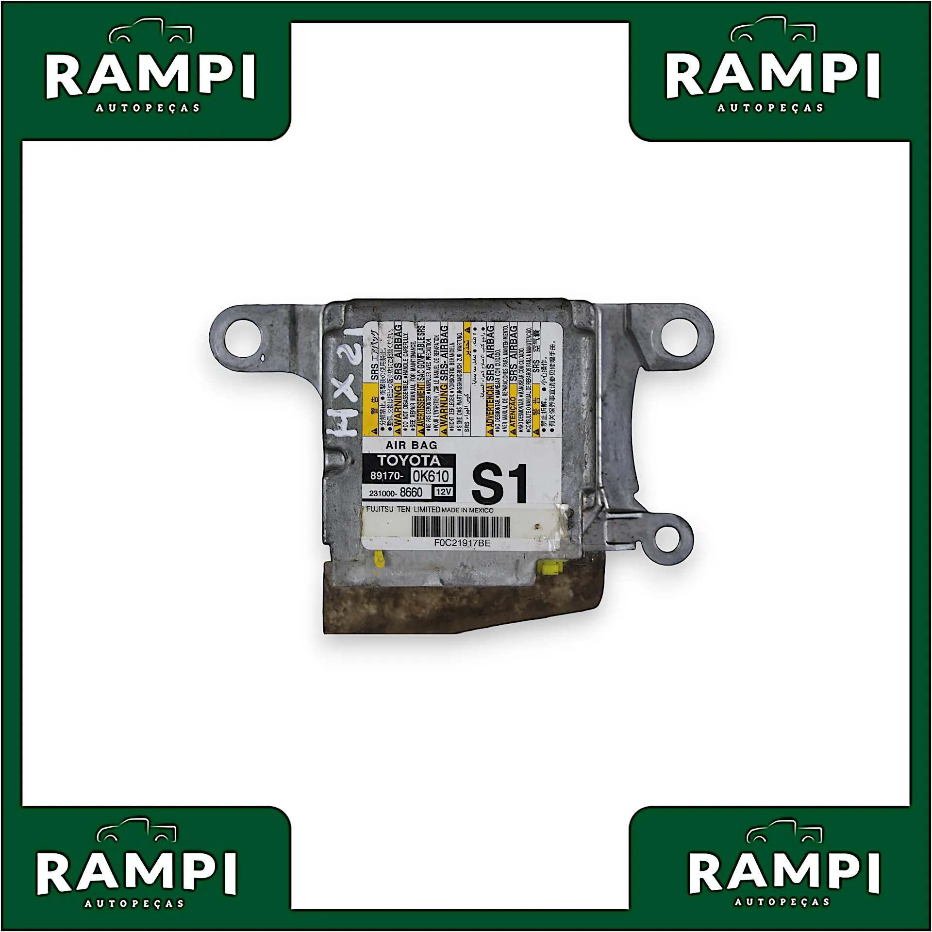 Kit Airbag Toyota Hilux 2021 (Com Cortinas) 891700k610