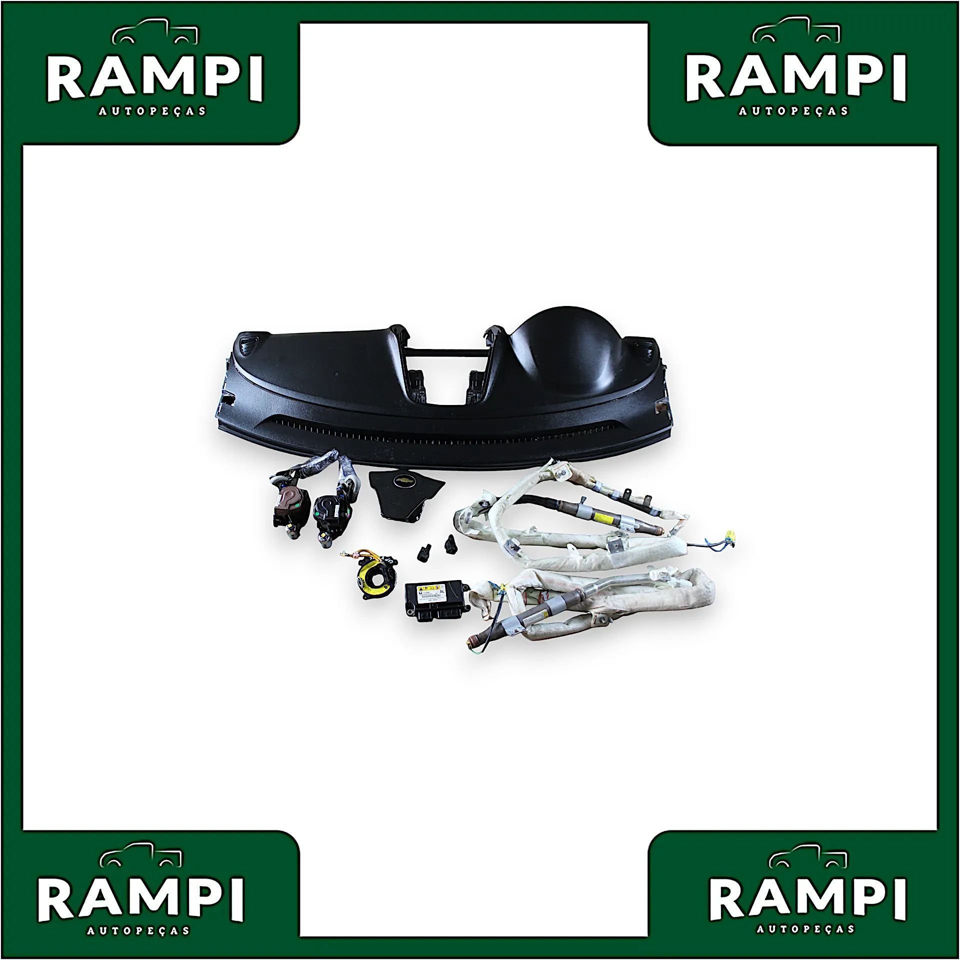 Kit Airbag GM Captiva 2011 Com Cortinas 25970290 (Capa do painel com detalhes)