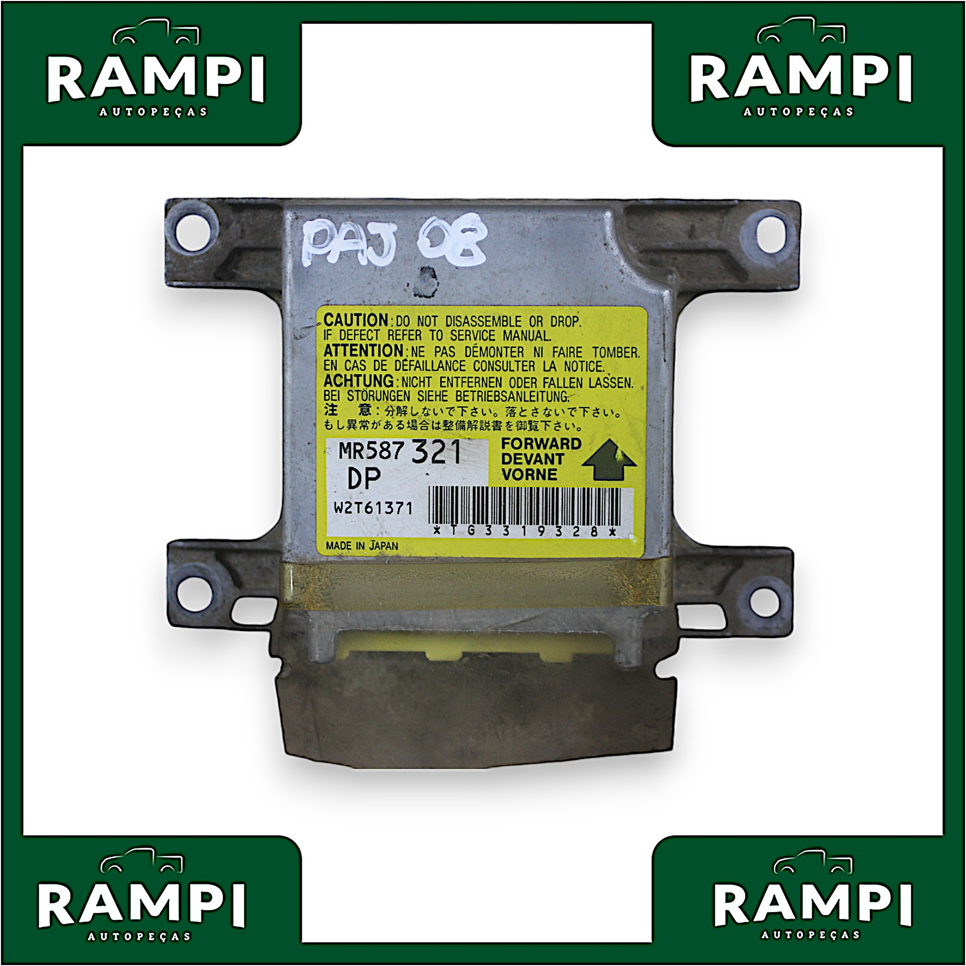 Kit Airbag Mitsubishi Pajero Full 2008 mr587321 (Capa do painel com detalhes)