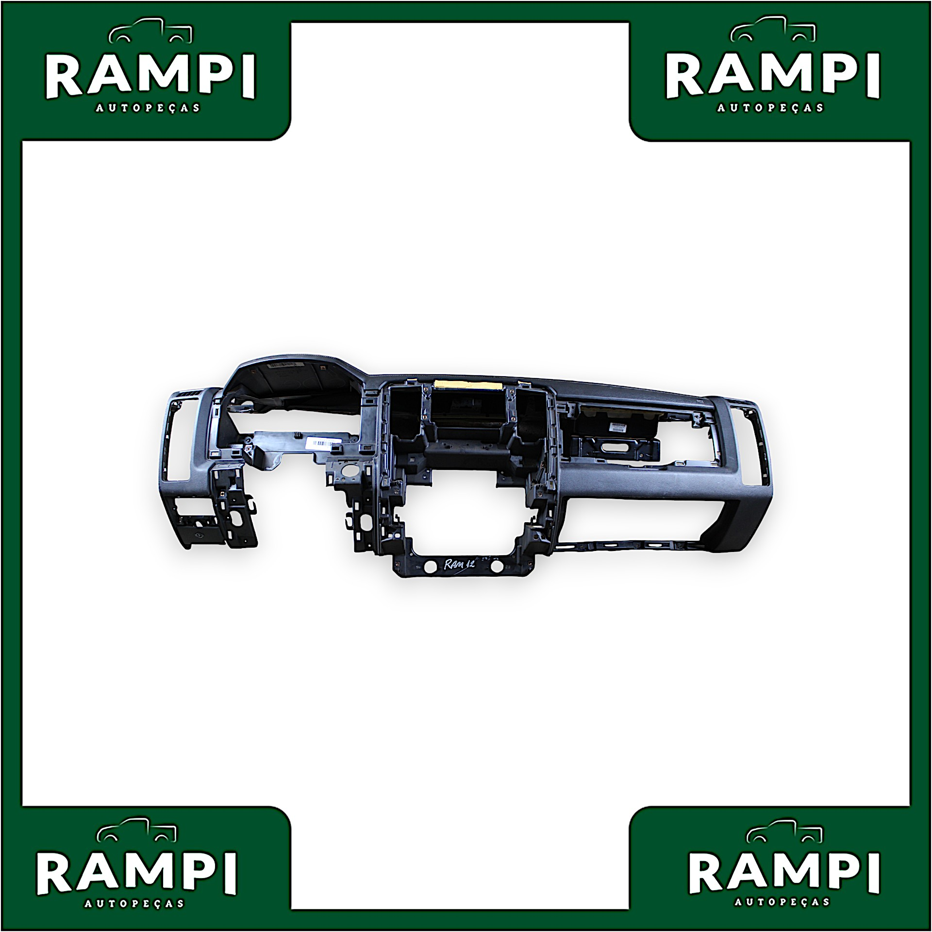 Kit Airbag Dodge Ram 2012 6.7 Com Cortinas p68164089ab (capa do painel com detalhes)
