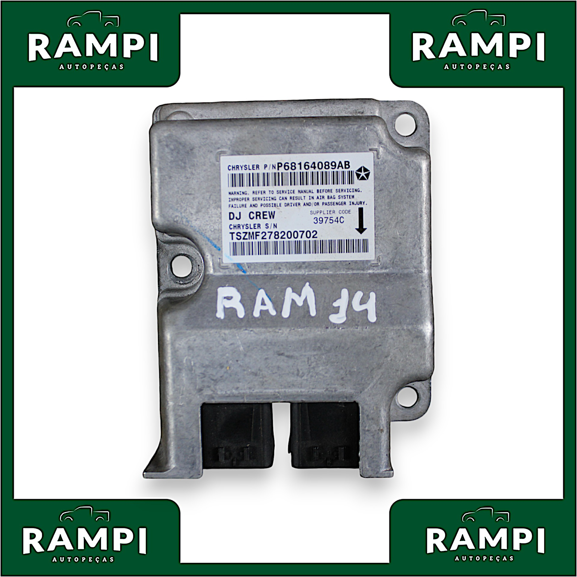 Kit Airbag Dodge Ram 2014  p68164089ab (capa do painel com detalhes) 