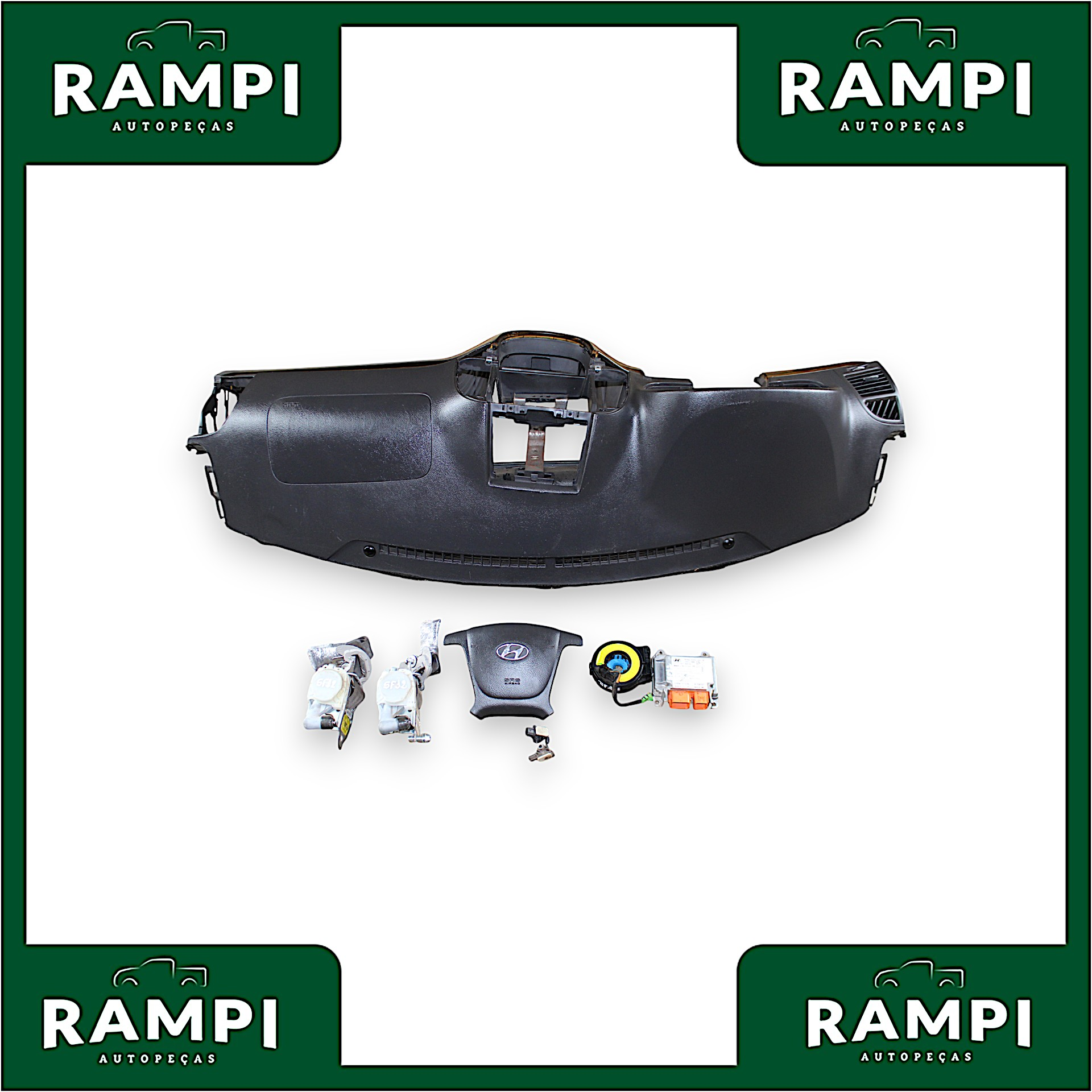 Kit Airbag Hyundai Santa Fé 2012 0285010624 (Capa do painel com pequenos detalhes)