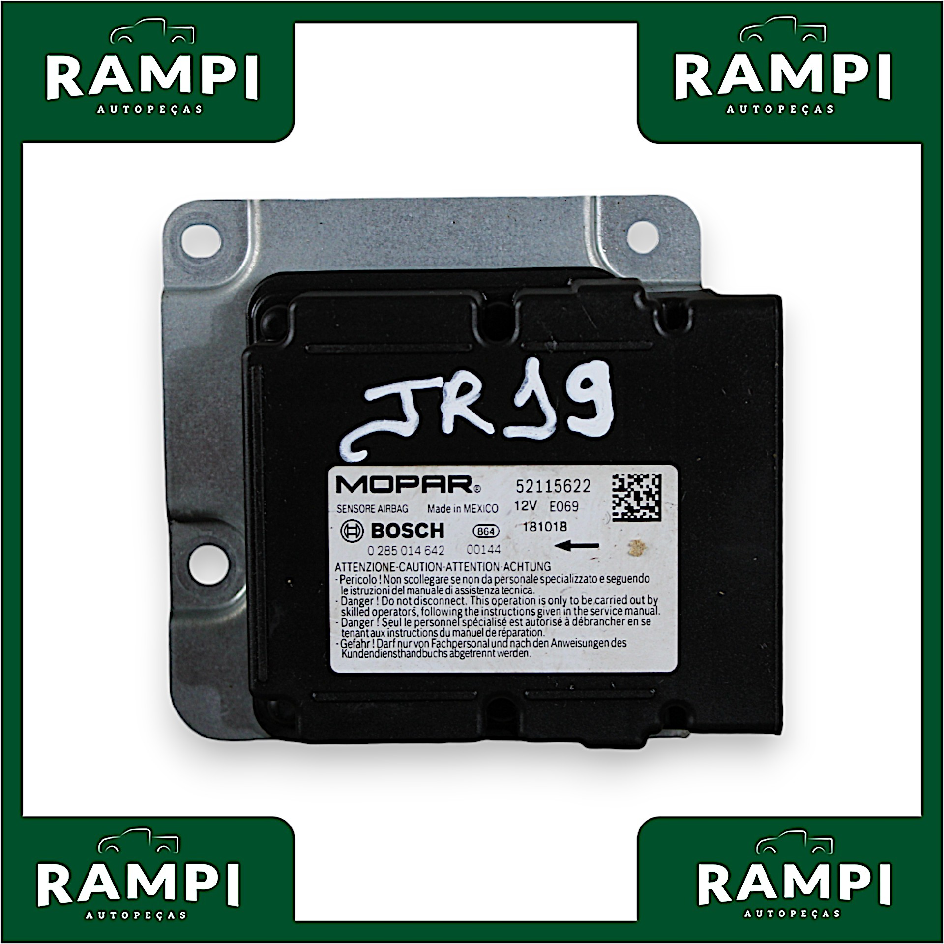 Kit Airbag Jeep Renegade 2019 2.0 0285014642 (Capa do painel com detalhes)