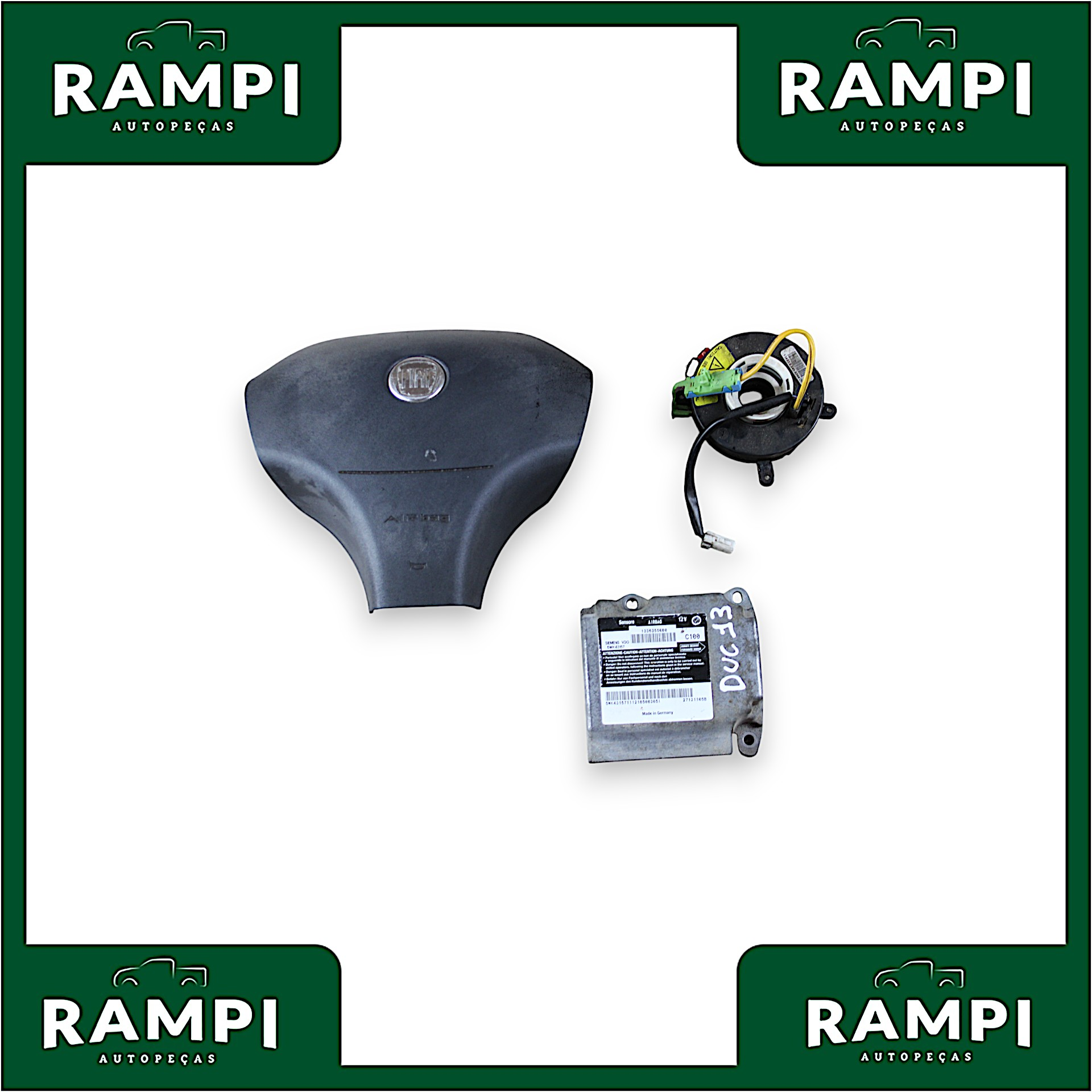 Kit Airbag Com Bolsa Fiat Ducato 2013 1336355080 (Sem capa do painel)