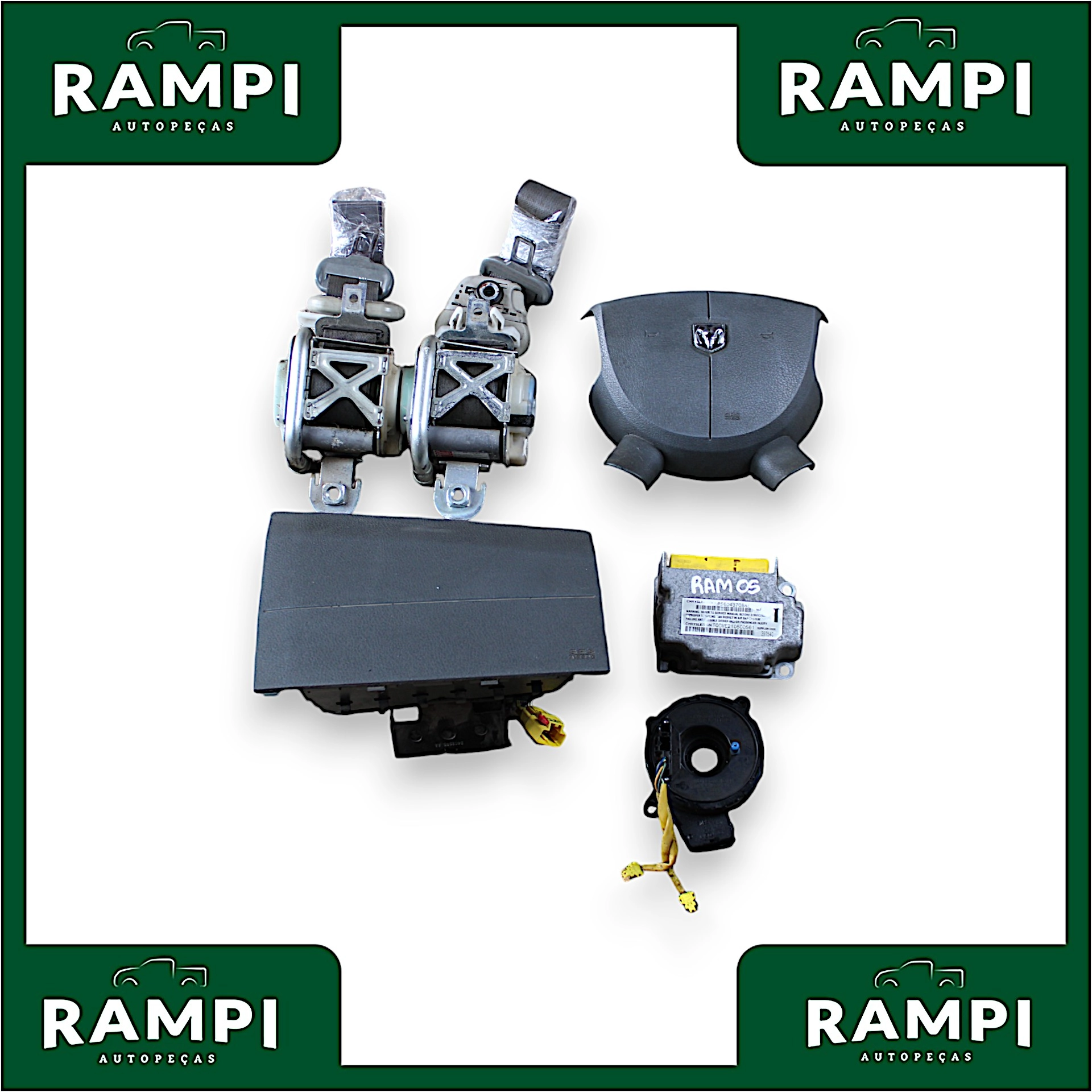 Kit Airbag Com Bolsa Dodge RAM 2005 p56043708ae