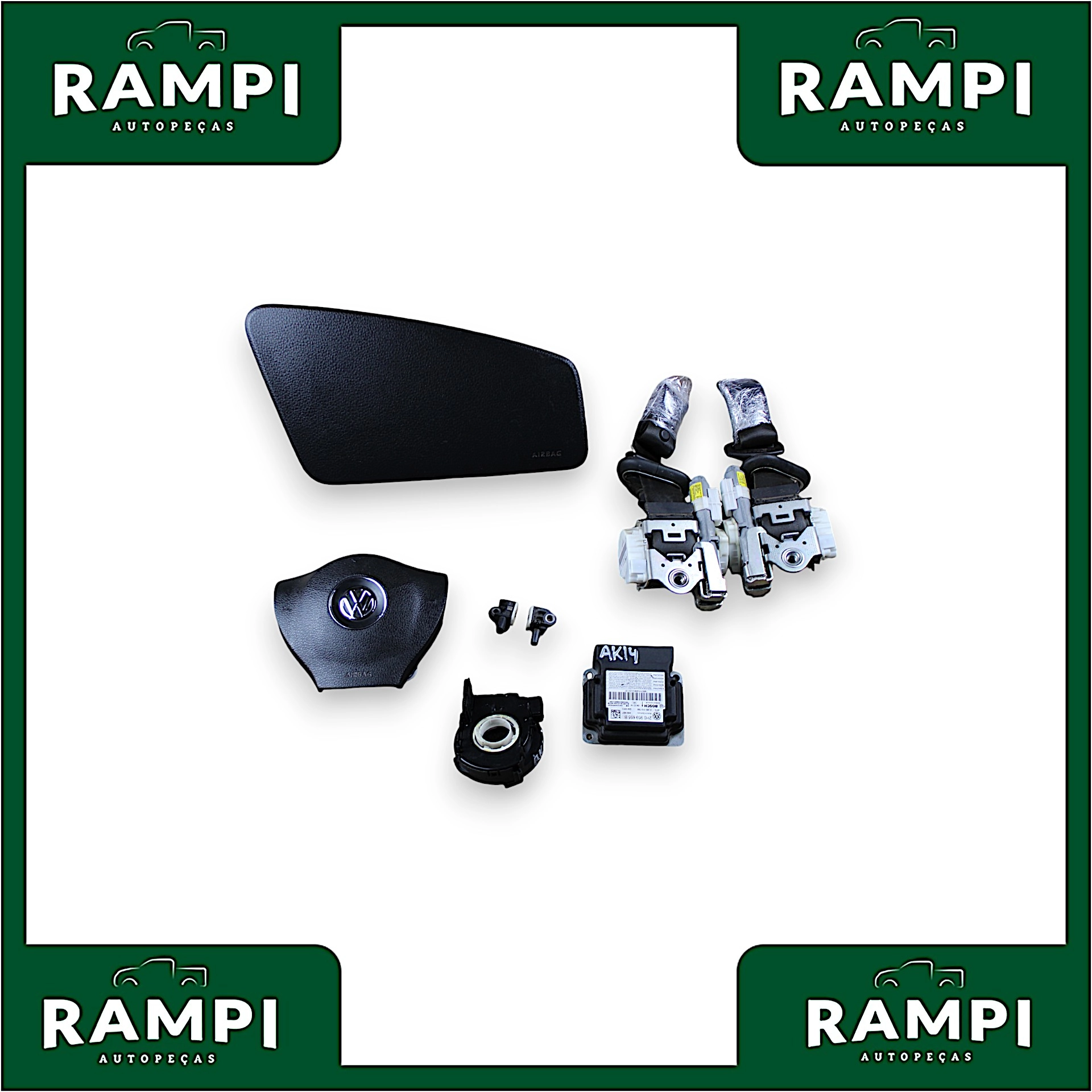 Kit Airbag Com Bolsa Volkswagen Amarok 2014 2.0 2h0959655b 