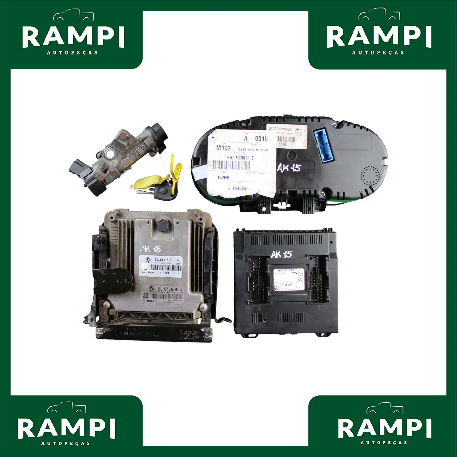 Kit De Injeção Amarok 2015 2.0 Diesel 03l906012fd 03l907309ac