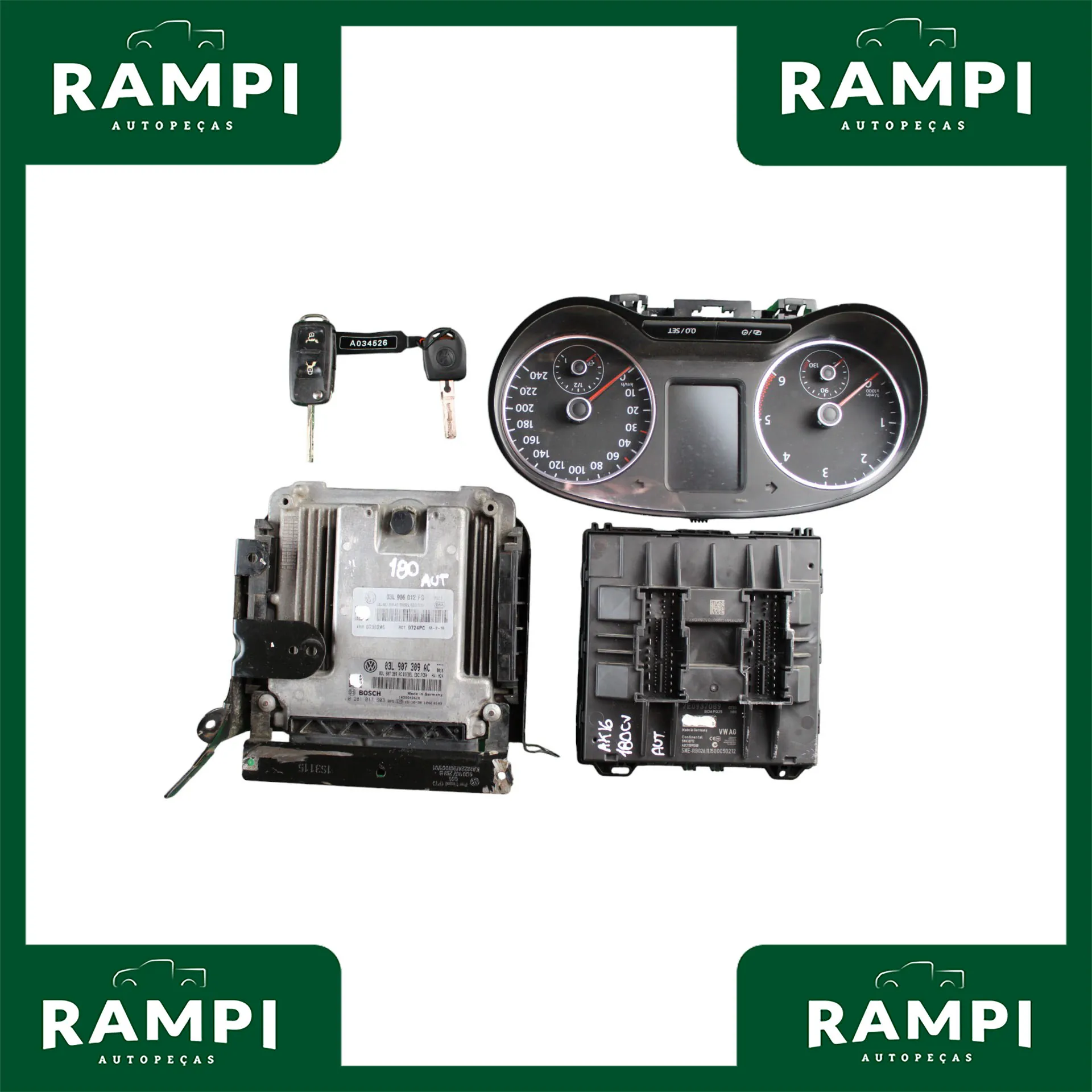 Kit De Injeção Amarok 2016 2.0 Diesel 03l906012fg 03l907309ac