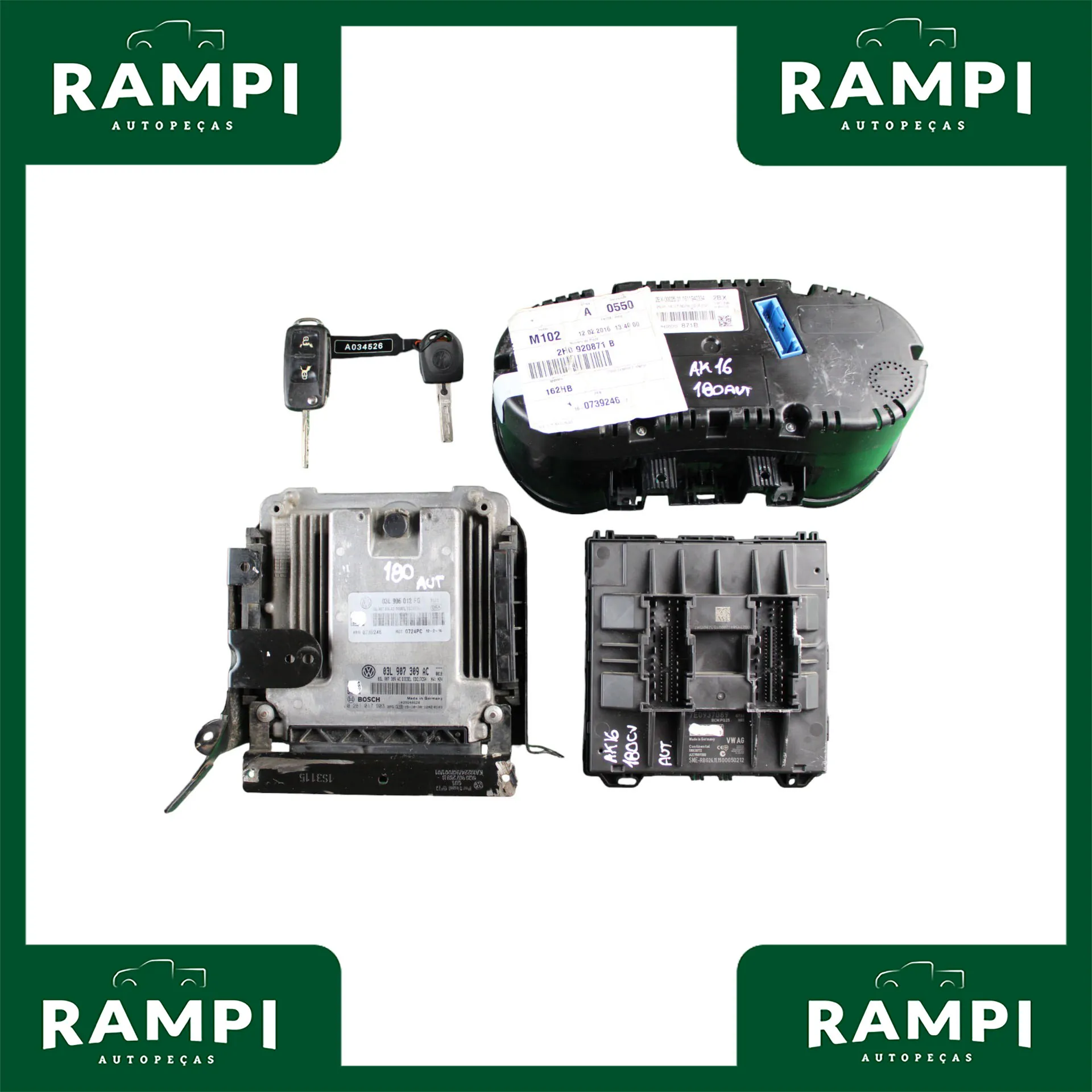 Kit De Injeção Amarok 2016 2.0 Diesel 03l906012fg 03l907309ac