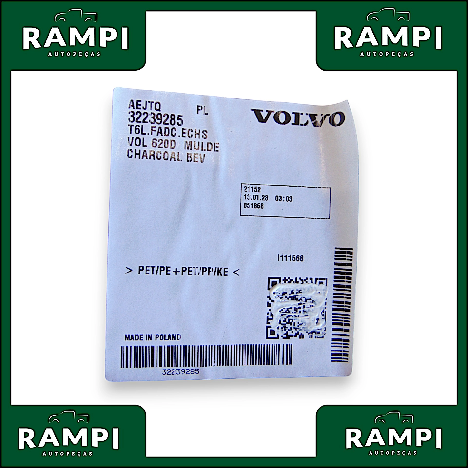 Acabamento Porta Mala Bagageiro Volvo XC40 2023 32239285