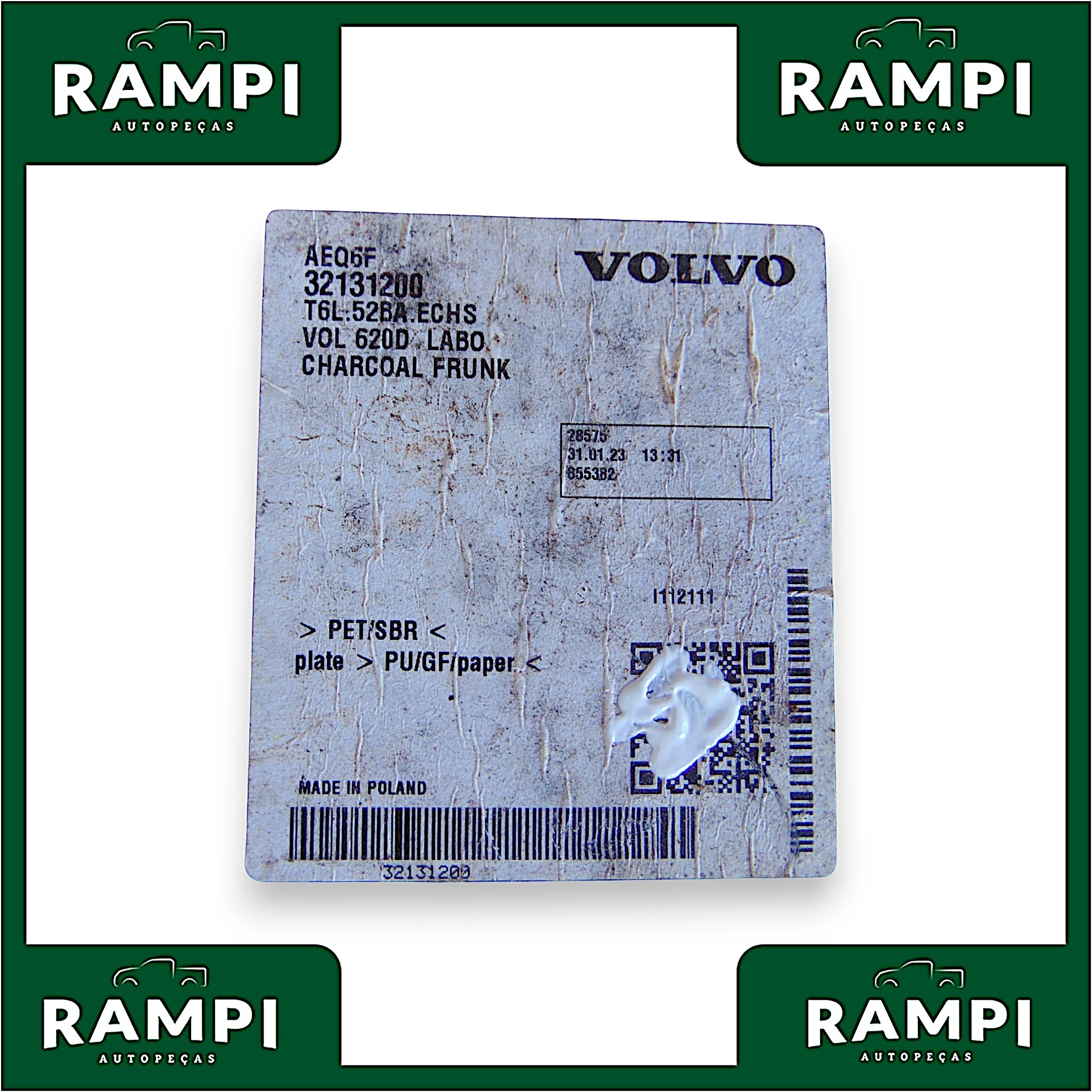 Forro Tampa Traseira Volvo XC40 2023 32131200