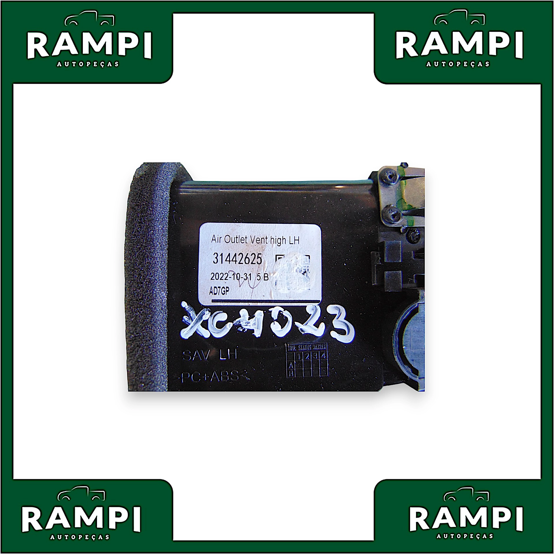 Difusor Saida Ar Esquerdo Volvo XC40 2023 31442625