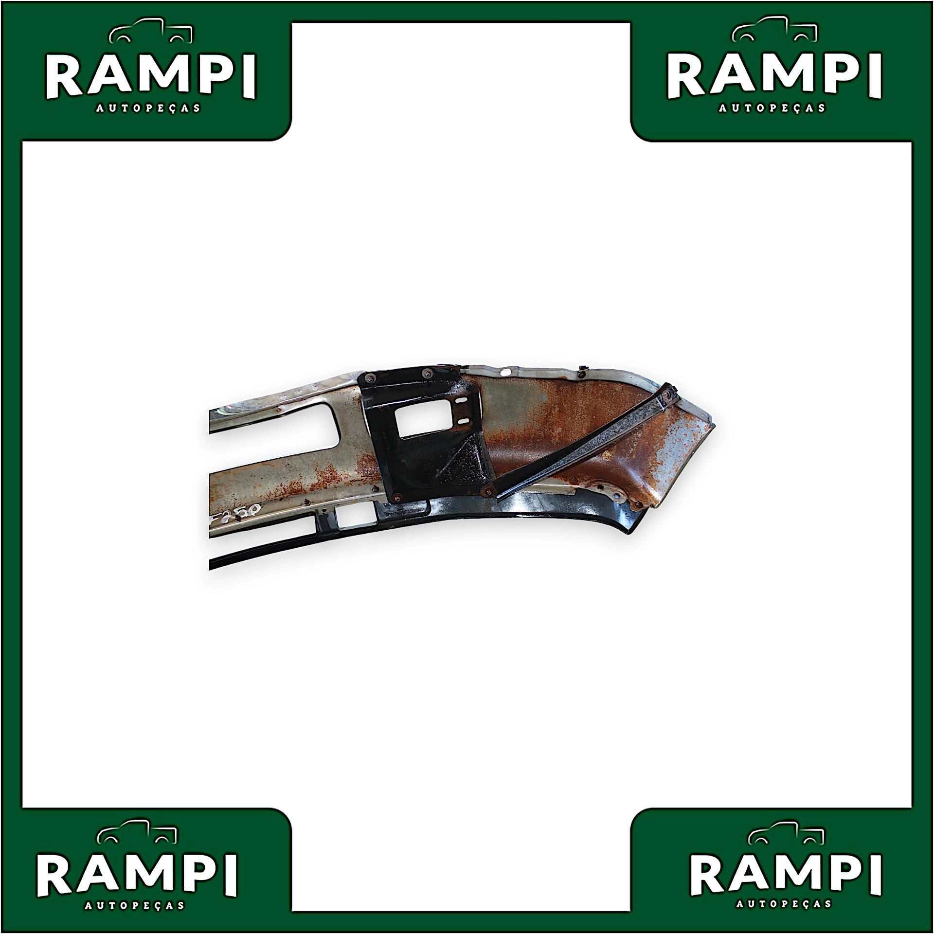 Parachoque Dianteiro Ford F250 Cromado (Com Detalhes) 