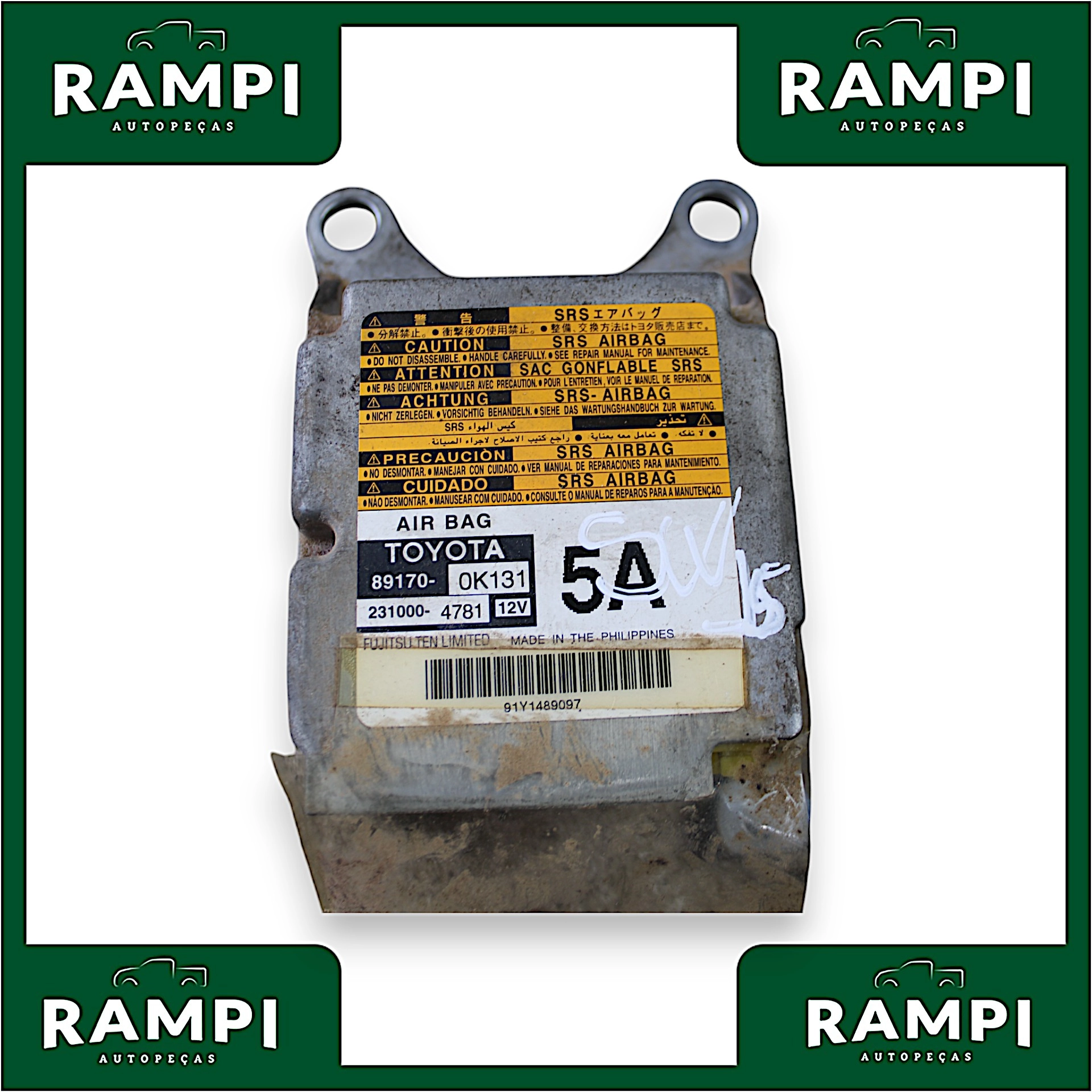 Kit Injeção Toyota Hilux SW4 2015 891700k131 2310004751