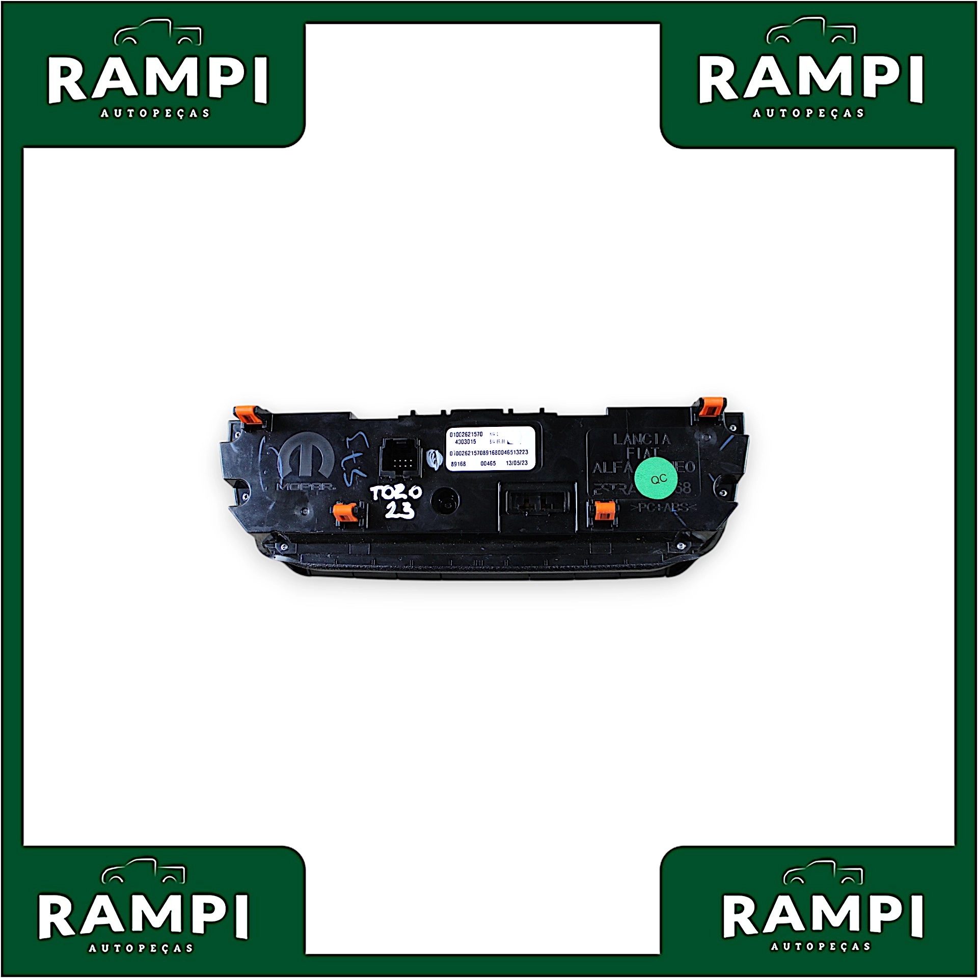 Comando De Ar Condicionado Fiat Toro 2023 01002621570