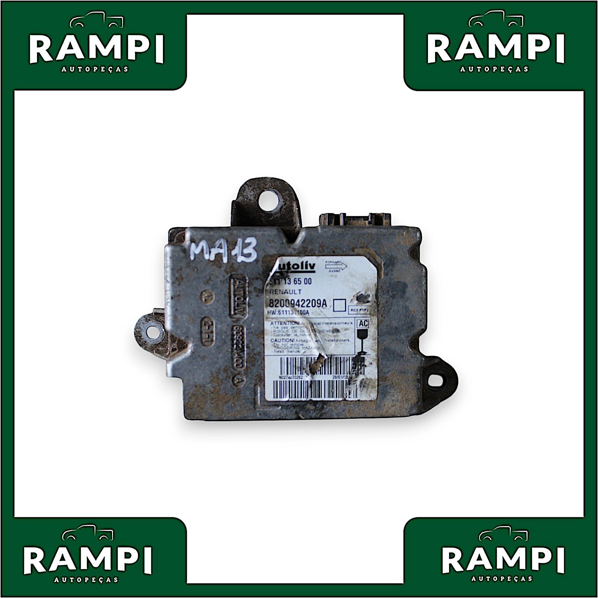 Kit Airbag Com Bolsa Renault Master 2013 8200942209a