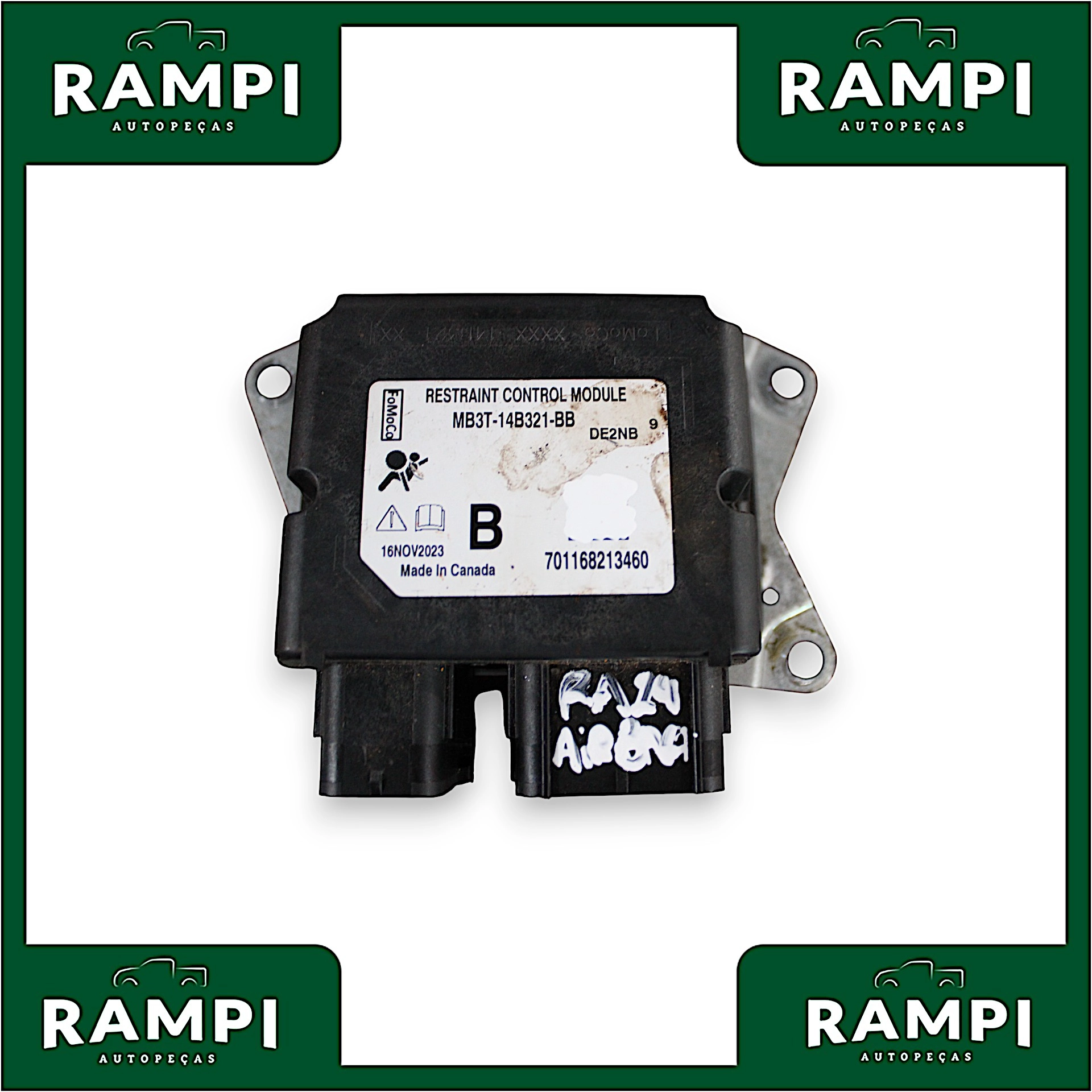 Módulo Detonação AIRBAG Ford Ranger 2024 MB3T14B321BB