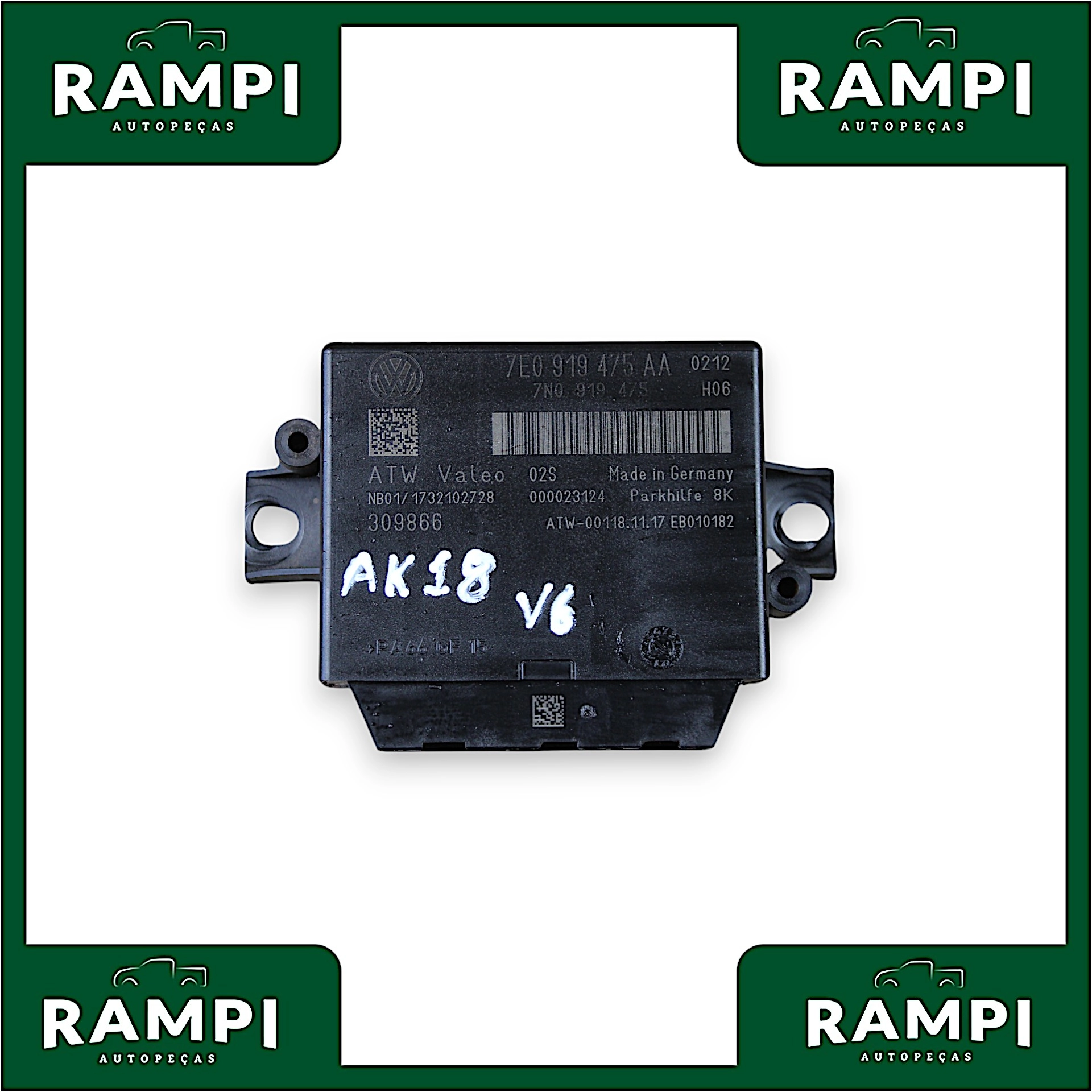 Módulo Sensor Estacionamento Volkswagen Amarok 20178 v6 7e0919475aa 