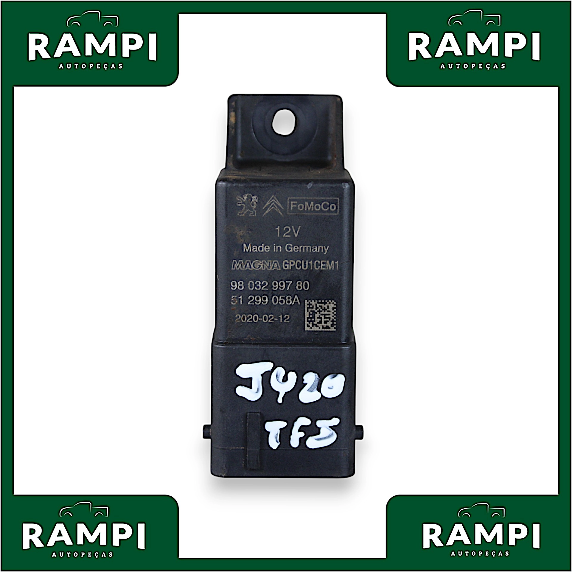 Relé Vela Aquecedora Citroen Jumpy 2021 9803299780