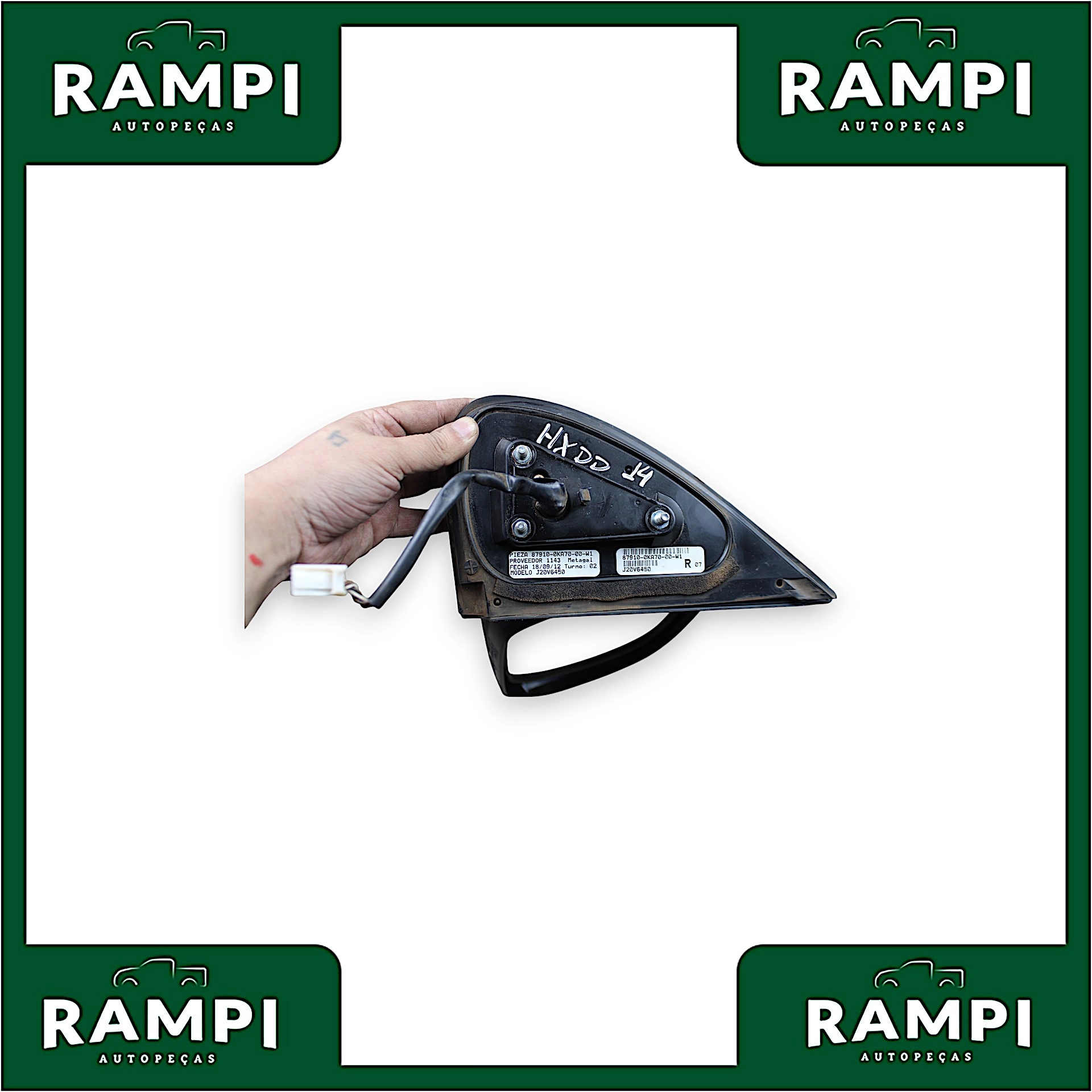 Espelho Retrovisor Externo Direito Toyota Hilux 2014