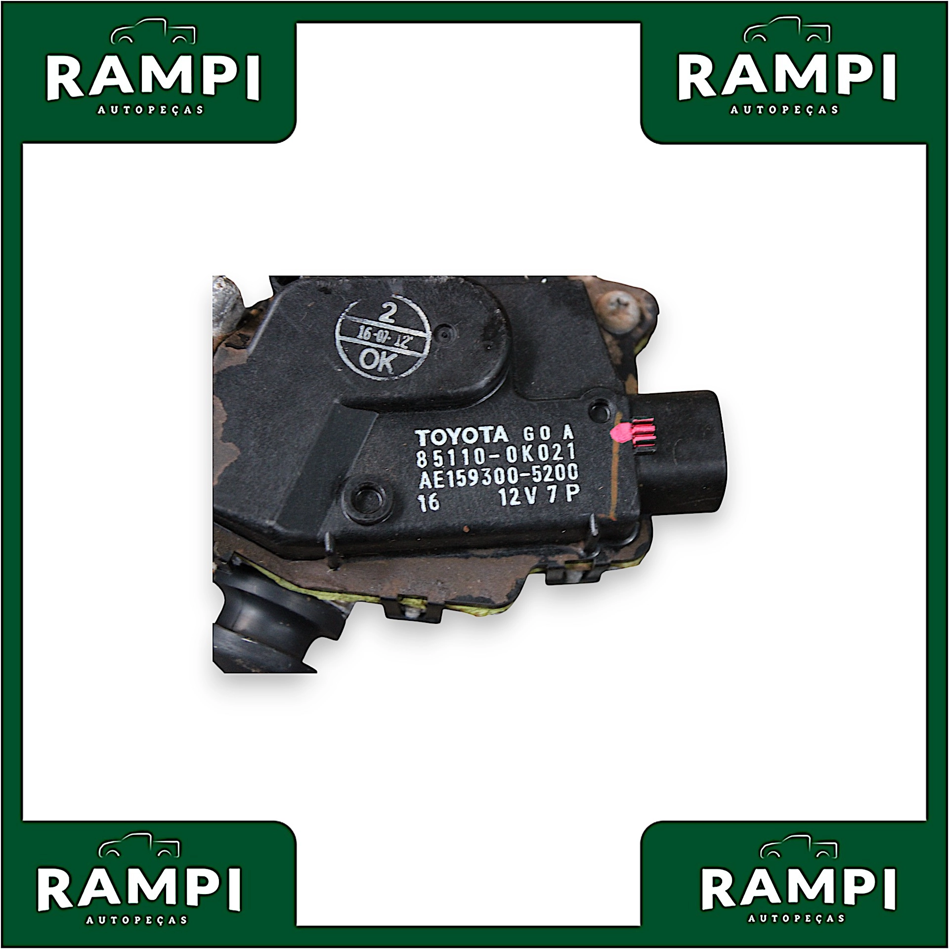 Motor Limpador Parabrisa Com Galhada Toyota Hilux 2014 3.0 851100k021